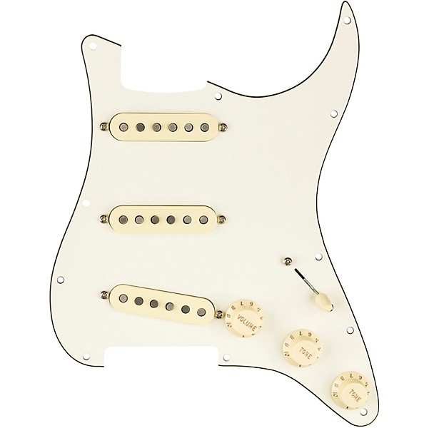 Open Box Fender Stratocaster SSS Fat '50s Pre-Wired Pickguard Level 1 White/Back/White