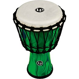 LP World Rope-Tuned Circle Djembe, 7 in. Green Marble