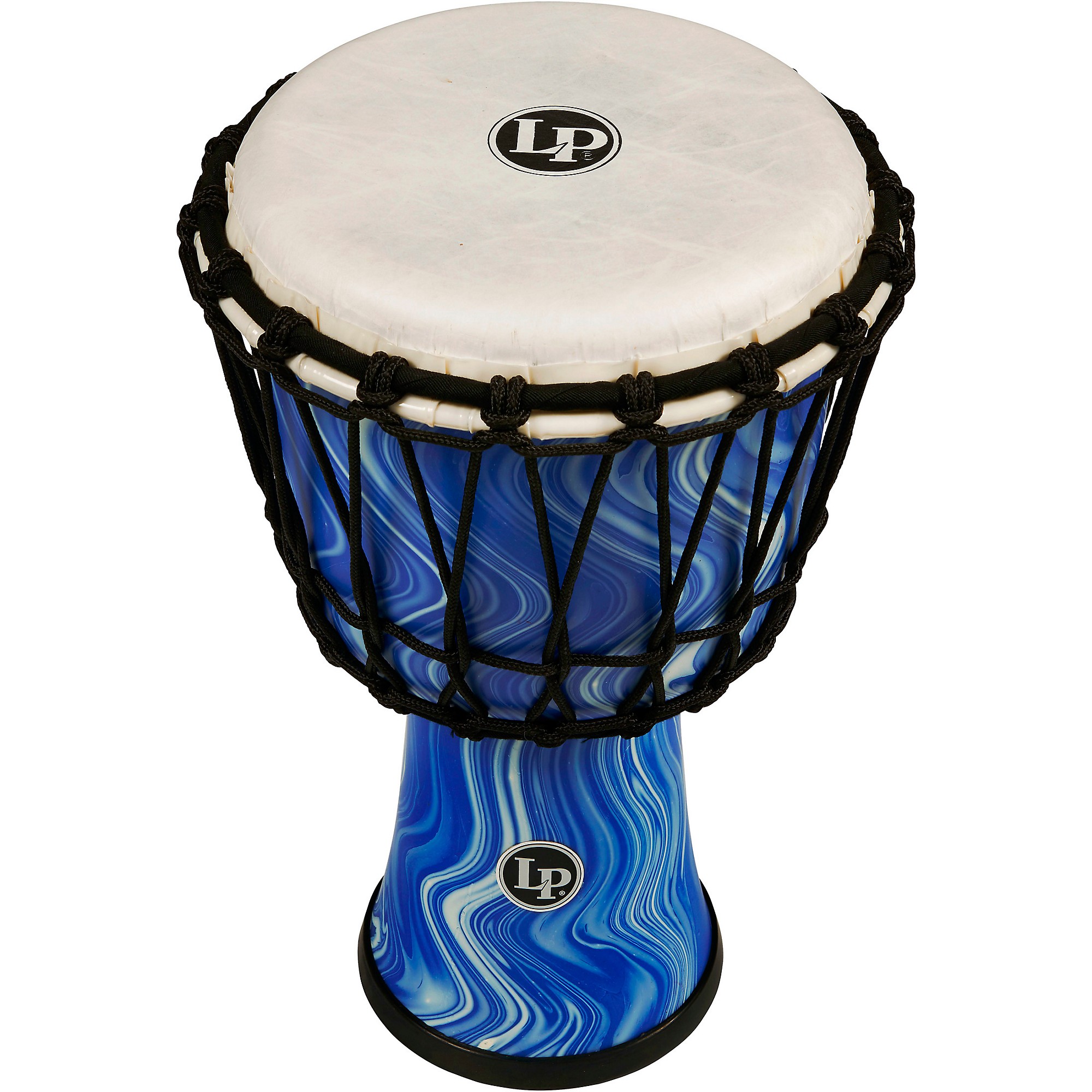 LP World Rope-Tuned Circle Djembe, 7 in. Blue Marble | Guitar Center