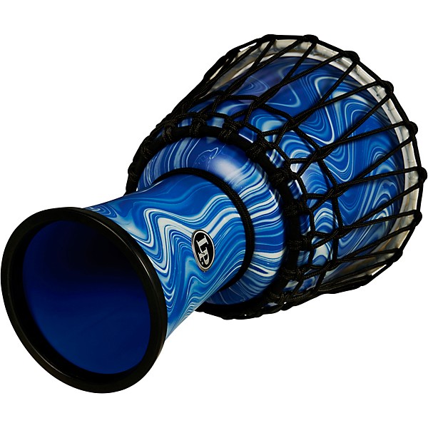 LP World Rope-Tuned Circle Djembe, 7 in. Blue Marble