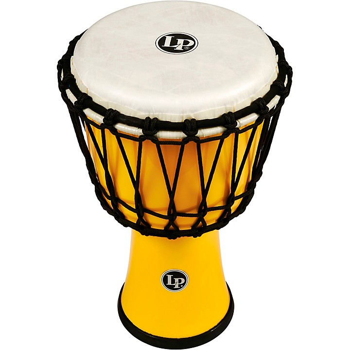 LP World Rope-Tuned Circle Djembe, 7 in. Yellow