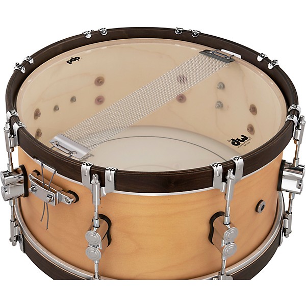 PDP by DW Concept Classic Snare Drum With Wood Hoops 14 x 6.5 in. Natural/Walnut Hoops