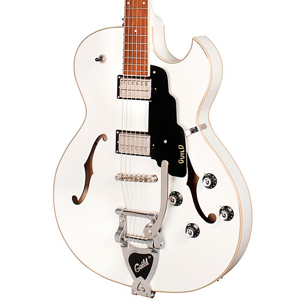 Guild Starfire I SC With Guild Vibrato Tailpiece Semi-Hollow Electric Guitar Snow Crest White