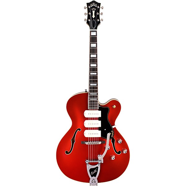 Guild X-350 Stratford Hollow Body Electric Guitar Scarlet Red