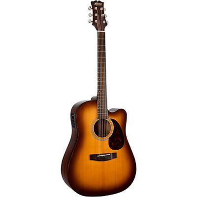 Mitchell T311ce Solid Spruce Top Dreadnought Mahogany Acoustic-Electric Guitar Edge Burst for sale