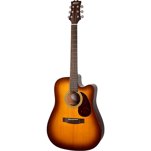 Mitchell T311CE Solid Spruce Top Dreadnought Mahogany Acoustic-Electric Guitar Edge Burst