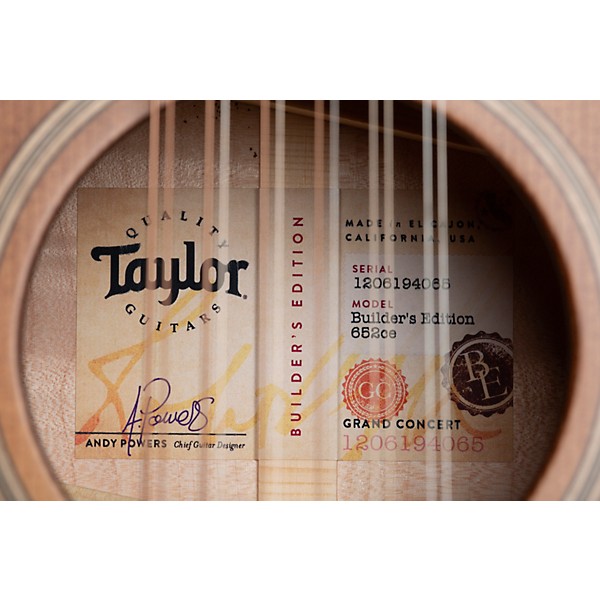 Taylor Builder's Edition 652ce V-Class 12-String Grand Concert Acoustic-Electric Guitar Wild Honey Burst