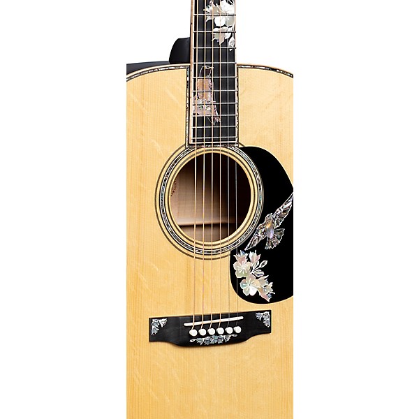 Martin D-42 Purple Martin Limited-Edition Flamed Myrtle Dreadnought Acoustic Guitar Natural