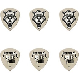 Dunlop James Hetfield Signature White Fang Guitar Picks and Tin 1.0 mm 6 Pack