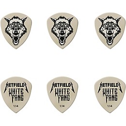 Dunlop James Hetfield Signature White Fang Guitar Picks and Tin 1.14 mm 6 Pack