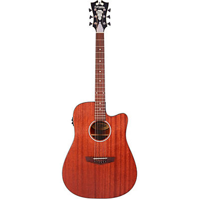 D'angelico Premier Series Bowery Ls Cutaway Dreadnought Acoustic-Electric Guitar Mahogany Satin for sale