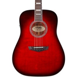 D'Angelico Premier Serie... D'Angelico Premier Series Lexington Dreadnought Acoustic-Electric Guitar Trans Black Cherry Burst