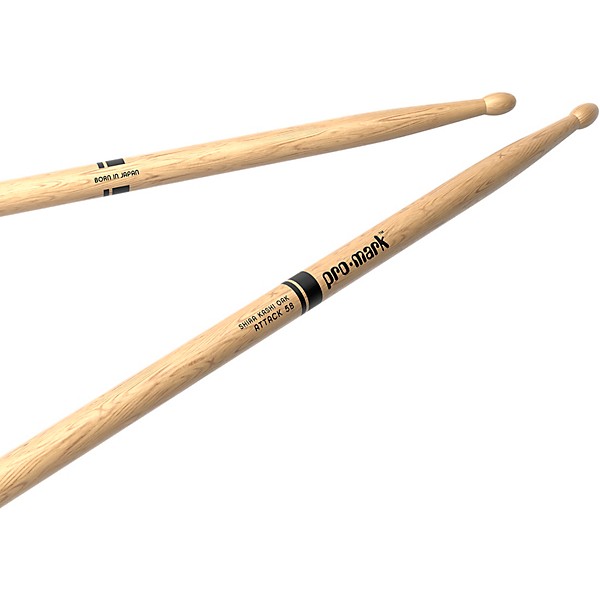 Promark Shira Kashi (tm) Oak Wood Tip Drumsticks - 3 Pack 5B Wood