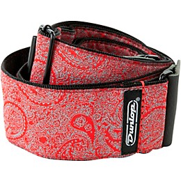 Dunlop Designer Jacquard Series Strap Red Paisley