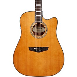 D'Angelico Premier Series Bo... D'Angelico Premier Series Bowery Cutaway Dreadnought Acoustic-Electric Guitar Vintage Natural