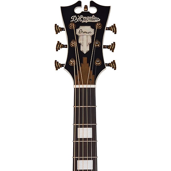 D'Angelico Premier Series Bowery Cutaway Dreadnought Acoustic-Electric Guitar Vintage Natural
