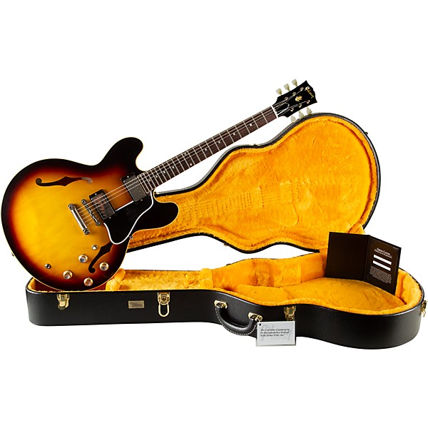 Gibson Custom 1961 ES-335 Reissue VOS Semi-Hollow Electric Guitar Vintage Burst