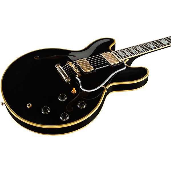 Gibson Custom 1959 ES-355 Reissue Stopbar VOS Semi-Hollow Electric Guitar Ebony