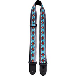 Perri's 2" Jacquard Guitar Strap - Blue Blue Aztec 39 to 58 in.