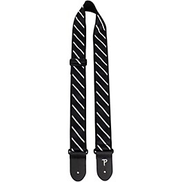 Perri's 2" Jacquard Guitar Strap - Striped Tie Black and Grey 39 to 58 in.