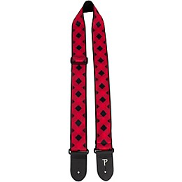 Perri's 2" Jacquard Guitar Strap Red and Black 39 to 58 in.