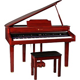 Williams Symphony Grand II Digital Mic... Williams Symphony Grand II Digital Micro Grand Piano With Bench Mahogany Red 88 Key