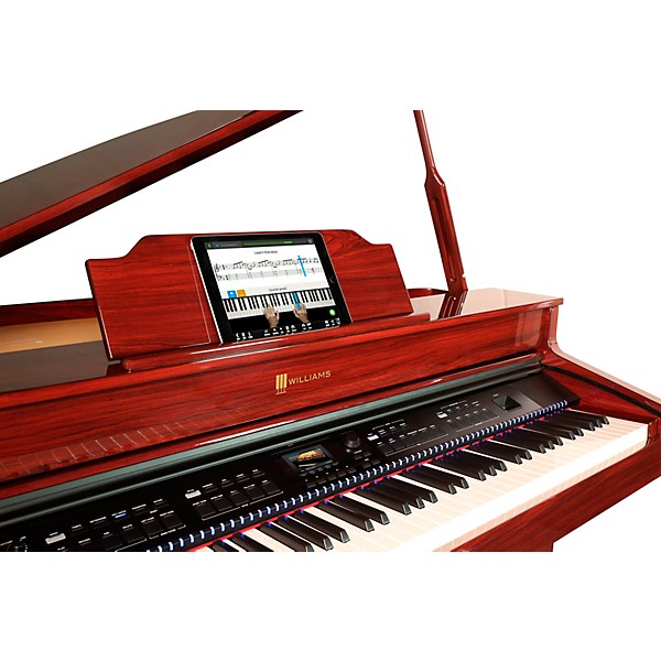 Williams Symphony Grand II Digital Micro Grand Piano With Bench Mahogany Red 88 Key
