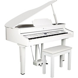 Williams Symphony Grand II Digital Micro Gran... Williams Symphony Grand II Digital Micro Grand Piano With Bench White 88 Key