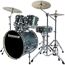 Ludwig Element Evolution 5-piece Drum Set with 22 in. Bass Drum and Zildjian "I" Series Cymbals Emerald Sparkle
