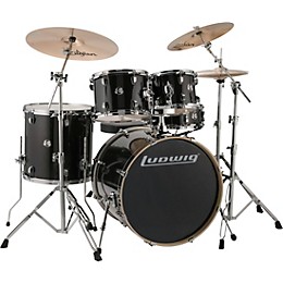 Ludwig Element Evolution 5-piece Drum Set with 22 in. Bass Drum and Zildjian "I" Series Cymbals Black Sparkle