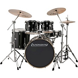Ludwig Element Evolution 5-piece Drum Set with 22 in. Bass Drum and Zildjian "I" Series Cymbals Black Sparkle