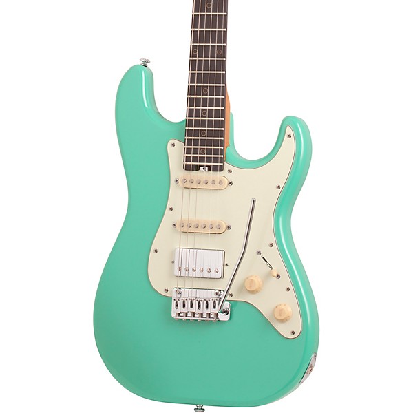 Schecter Guitar Research Nick Johnston Traditional HSS Electric Guitar Atomic Green Mint Green Pickguard