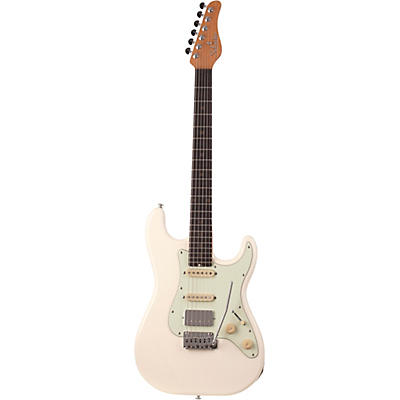 Schecter Guitar Research Nick Johnston Traditional Hss Electric Guitar Atomic Snow Mint Green Pickguard for sale