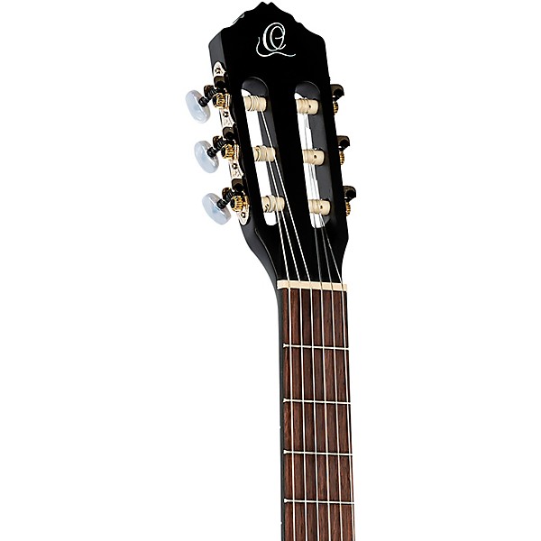 Ortega RCE125SN Family Series Thinline Acoustic-Electric Classical Guitar Satin Black