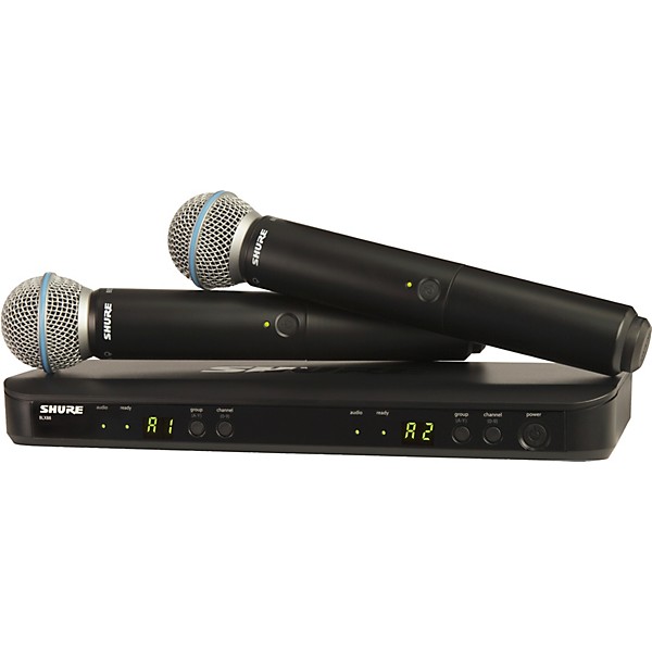 Open Box Shure BLX288/B58 Wireless Dual Vocal System with two Beta 58A Handheld Transmitters Level 2 Band H11 197881116088
