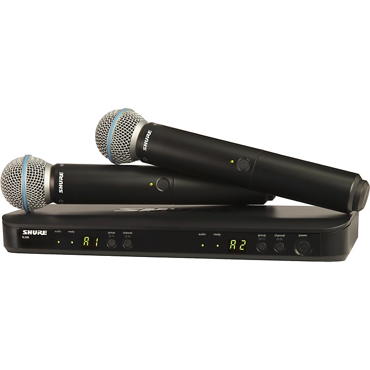 SHURE デュアルワイヤレスBLX288/BETA58 2台セット Shure BLX288/B58 Wireless Dual Vocal System With Two BETA 58A