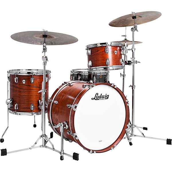 Ludwig Classic Oak 3-Piece Downbeat Shell Pack With 20" Bass Drum Tennessee Whiskey