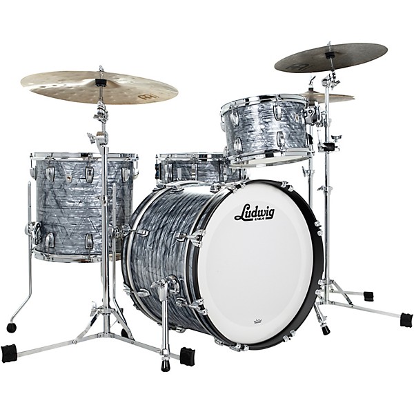 Ludwig Classic Oak 3-Piece Downbeat Shell Pack With 20" Bass Drum Sky Blue Pearl