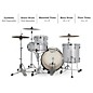 Ludwig Classic Oak 3-Piece Downbeat Shell Pack With 20" Bass Drum Silver Sparkle