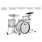 Ludwig Classic Oak 3-Piece Downbeat Shell Pack With 20" Bass Drum White Marine Pearl