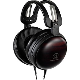 Audio-Technica ATH-AWKT Audiophile Closed-Back Dynamic Wooden Headphones Striped Ebony