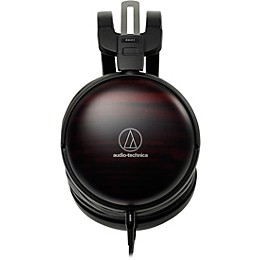 Audio-Technica ATH-AWKT Audiophile Closed-Back Dynamic Wooden Headphones Striped Ebony