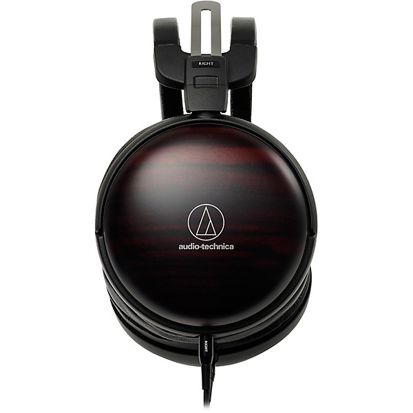 Audio-Technica ATH-AWKT Audiophile Closed-Back Dynamic Wooden Headphones Striped Ebony