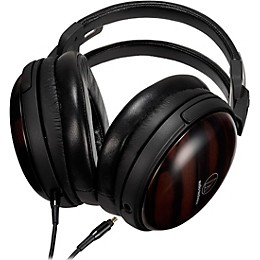 Audio-Technica ATH-AWKT Audiophile Closed-Back Dynamic Wooden Headphones Striped Ebony