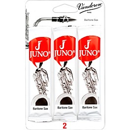 Vandoren JUNO Baritone Saxophone 3 Reed Card 2 Vandoren JUNO Baritone Saxophone 3 Reed Card 2