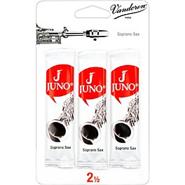 Vandoren JUNO Soprano Saxophone 3-Reed Card 2 Vandoren JUNO Soprano Saxophone 3-Reed Card 2.5