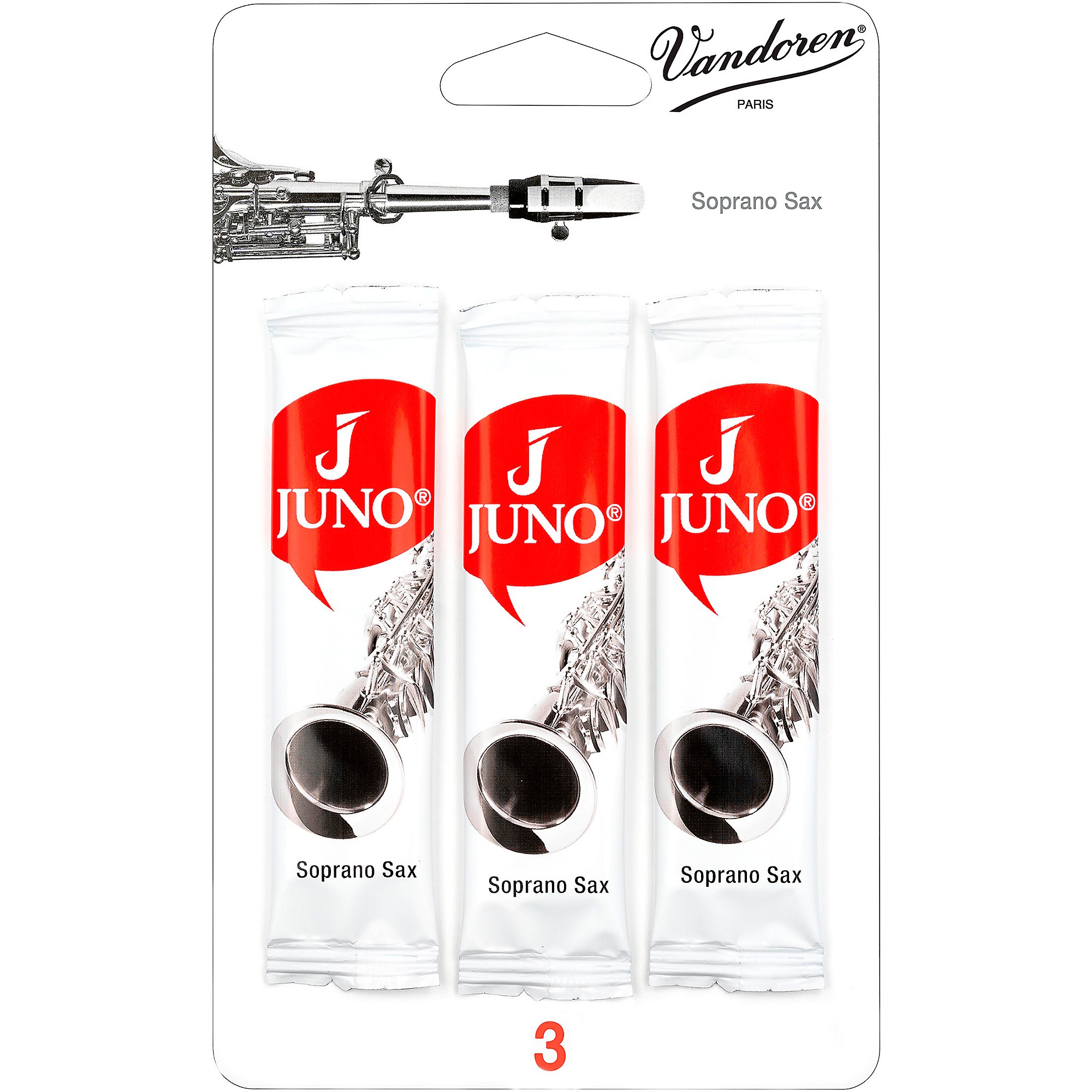 Vandoren JUNO Soprano Saxophone 3-Reed Card 3 | Guitar Center
