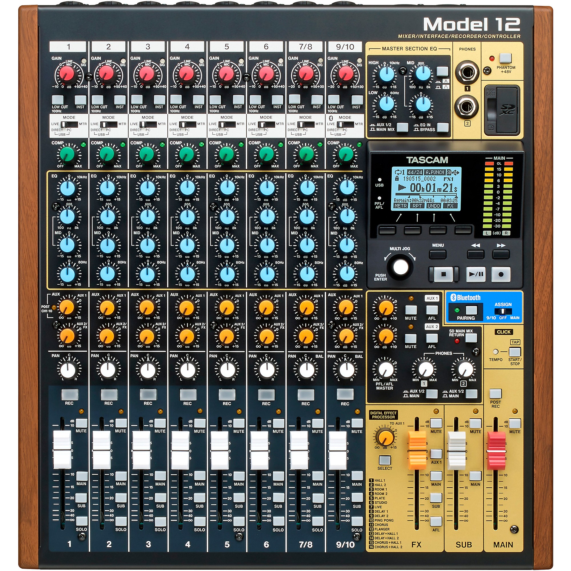 TASCAM Model 12 12-Channel All-in-One Production Mixer | Guitar Center