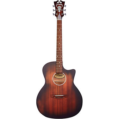 D'angelico Premier Ls Series Gramercy Cutaway Grand Auditorium Acoustic-Electric Guitar Aged Mahogany for sale