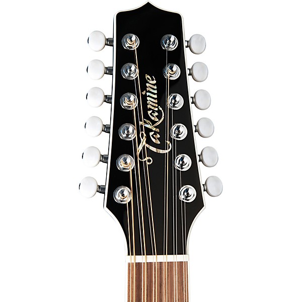 Takamine EF381DX 12-String Acoustic-Electric Guitar Black